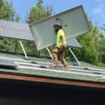 Solar panels being installed